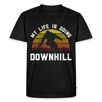 Snowboarding Art Snowboard Snowboarder - Men's Premium Organic T-Shirt - black - Front - Nico (187cm)