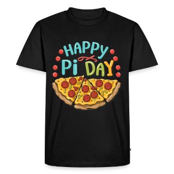 Pizza Pi Day Professeur de mathématiques Mathématiciens - T-shirt Premium bio Homme - noir - Devant - Nico (187cm)