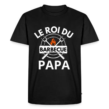 BARBECUE ROI - T-shirt Premium bio Homme - noir - Devant - Nico (187cm)