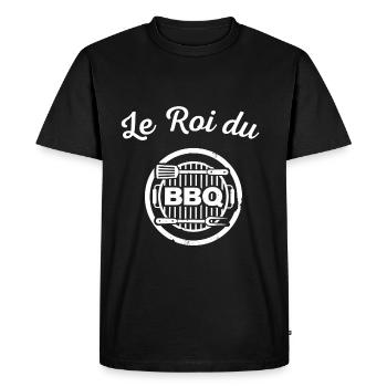 tablier Le Roi du barbecue - T-shirt Premium bio Homme - noir - Devant - Nico (187cm)