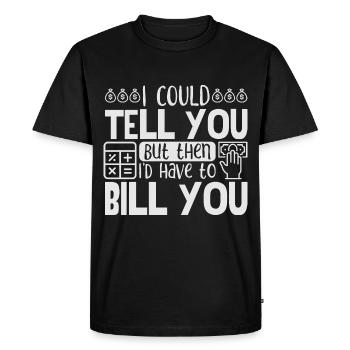 Comptabilité - T-shirt Premium bio Homme - noir - Devant - Nico (187cm)
