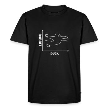 Pâques lapin lapin de Pâques Canard - T-shirt Premium bio Homme - noir - Devant - Nico (187cm)