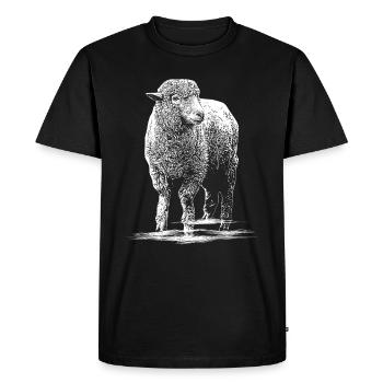 Mouton illustration mouton - T-shirt Premium bio Homme - noir - Devant - Nico (187cm)