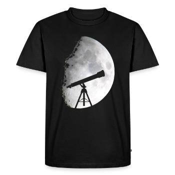 Telescope Space - Men's Premium Organic T-Shirt - black - Front - Nico (187cm)