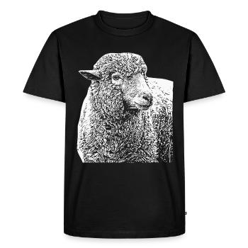 Mouton mériinone Mouton Gros Weis - T-shirt Premium bio Homme - noir - Devant - Nico (187cm)