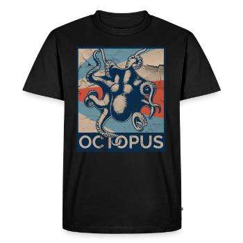 Pieuvres - T-shirt Premium bio Homme - noir - Devant - Nico (187cm)