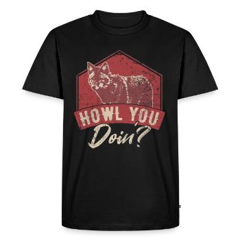 Loup loup - T-shirt Premium bio Homme - noir - Devant - Nico (187cm)