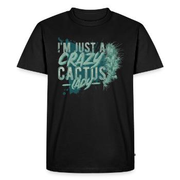 Cacti Mum Cactus - Men's Premium Organic T-Shirt - black - Front - Nico (187cm)
