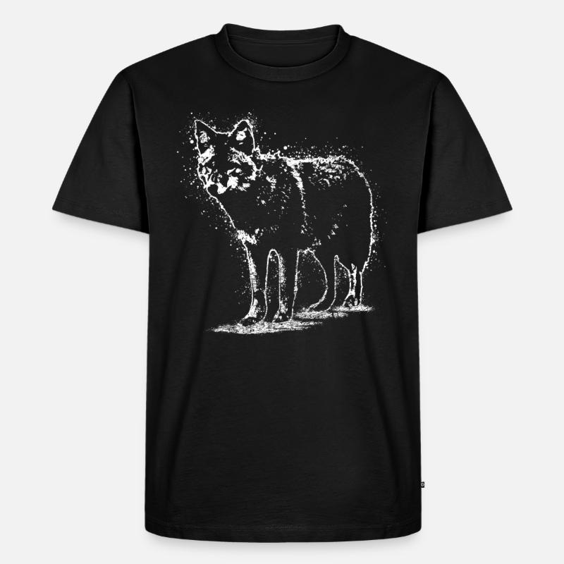 Wolf Spruch Wolfsrudel - Men's Premium Organic T-Shirt - black