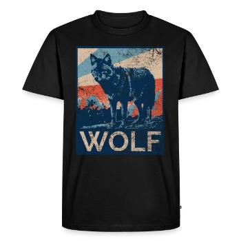 Loup loup - T-shirt Premium bio Homme - noir - Devant - Nico (187cm)