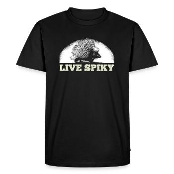 Porc-épic épic rongeur - T-shirt Premium bio Homme - noir - Devant - Nico (187cm)