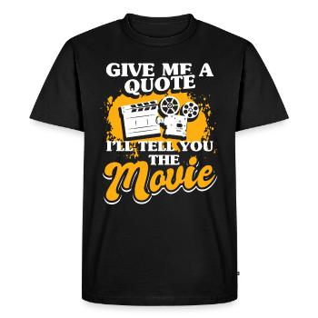 Cinema Movie Quote Movie Flap - Men's Premium Organic T-Shirt - black - Front - Nico (187cm)