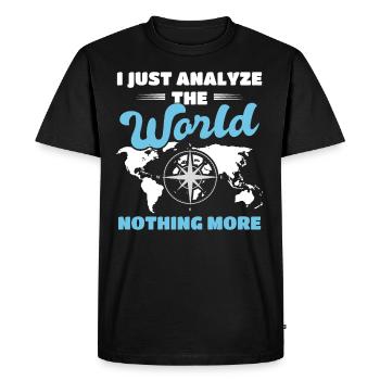 Map Map Plan Cartography - Men's Premium Organic T-Shirt - black - Front - Nico (187cm)