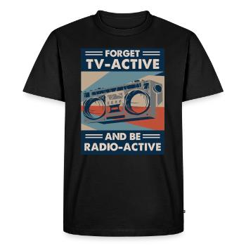 Radio Broadcasting Rundfunk - Men's Premium Organic T-Shirt - black - Front - Nico (187cm)