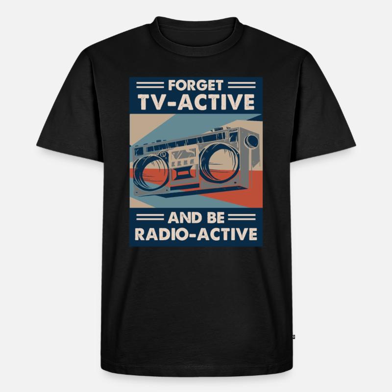Radio Broadcasting Rundfunk - Männer Premium Bio T-Shirt - Schwarz