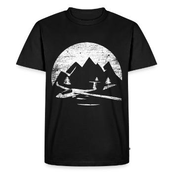 Planeur pilote - T-shirt Premium bio Homme - noir - Devant - Nico (187cm)