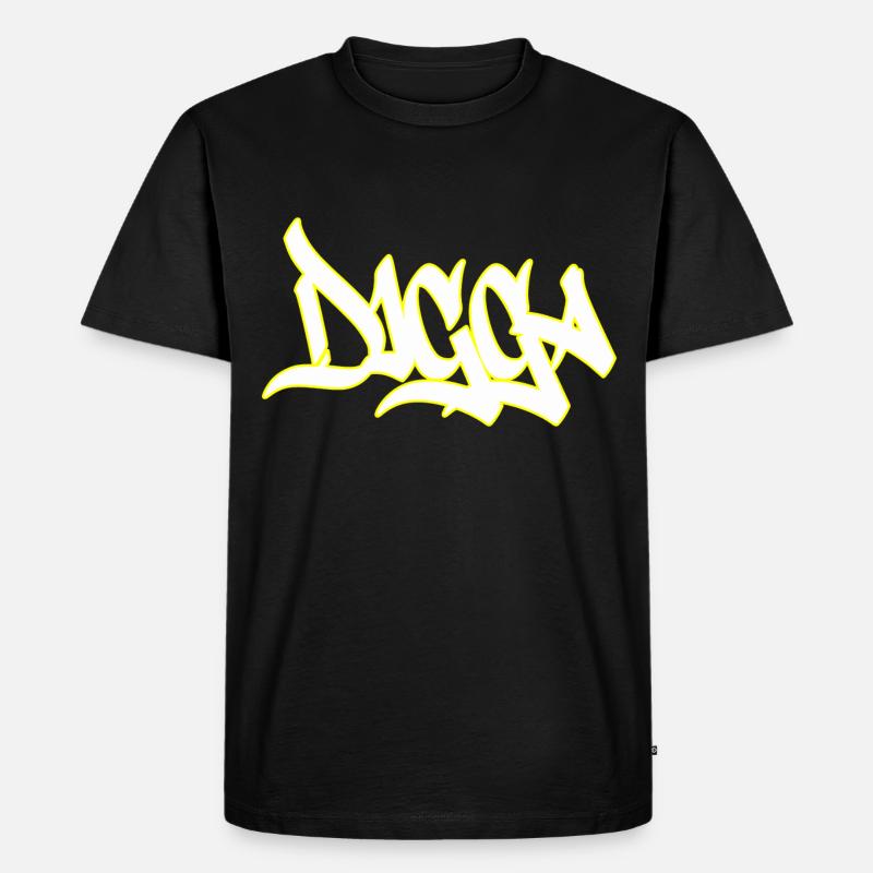 Digga - Männer Premium Bio T-Shirt - Schwarz