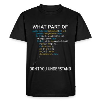 Programmer saying computer scientist gift idea - Men's Premium Organic T-Shirt - black - Front - Nico (187cm)