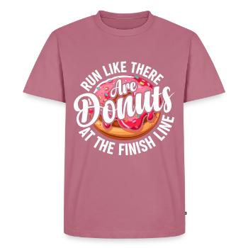 Lustiges Laufshirt Donut Motivation Joggen Sport - Männer Premium Bio T-Shirt - Mauve - Vorne - Nico (187cm)