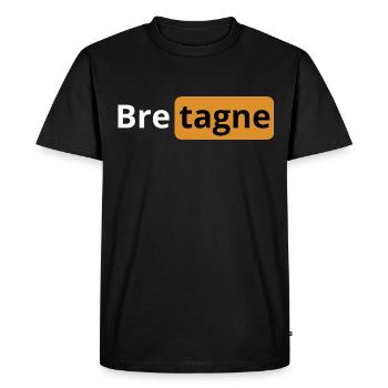 Bretagne | cadeau beauf breton | logo porno - T-shirt Premium bio Homme - noir - Devant - Nico (187cm)