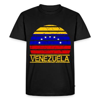 Drapeau du Venezuela - T-shirt Premium bio Homme - noir - Devant - Nico (187cm)