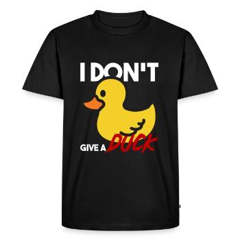 Canard en caoutchouc canard ne donne pas un canard rebelle drôle - T-shirt Premium bio Homme - noir - Devant - Nico (187cm)