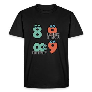 Ingénieur mathématicien blague drôle - T-shirt Premium bio Homme - noir - Devant - Nico (187cm)