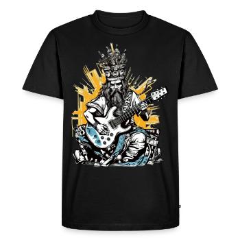Marius roi de la guitare - T-shirt Premium bio Homme - noir - Devant - Nico (187cm)