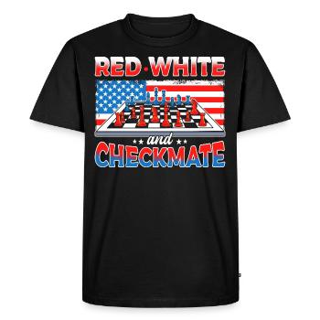 Ouvertures d’échecs Échecs Fin de partie Journée des échecs - T-shirt Premium bio Homme - noir - Devant - Nico (187cm)