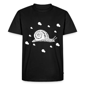 Escargot - Animal Field snail Conservation de la nature - T-shirt Premium bio Homme - noir - Devant - Nico (187cm)