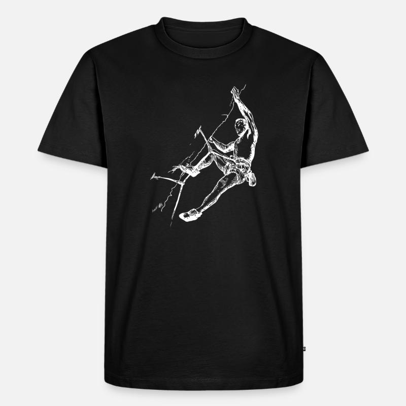 Klettern Climb - Männer Premium Bio T-Shirt - Schwarz