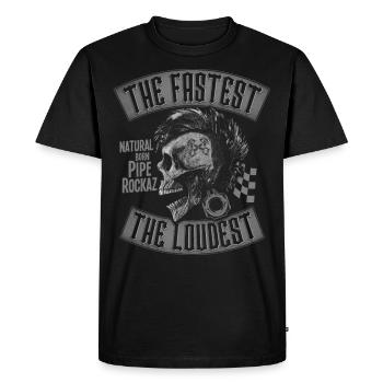 Pipe Rockaz - T-shirt Premium bio Homme - noir - Devant - Nico (187cm)