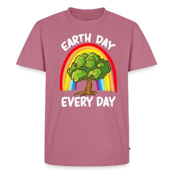 Earth Day Tag Erde Our Earth unsere Erde Planet - Men's Premium Organic T-Shirt - mauve - Front - Nico (187cm)
