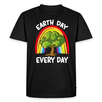 Jour de la Terre Tag Erde Notre Terre unsere Erde Planet - T-shirt Premium bio Homme - noir - Devant - Nico (187cm)