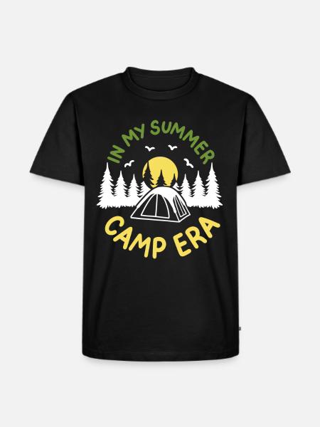 Camping Sommerlager Camper - Männer Premium Bio T-Shirt - Schwarz