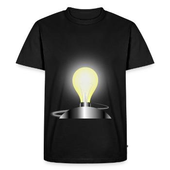 Light bulb socket - Men's Premium Organic T-Shirt - black - Front - Nico (187cm)