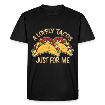 A Lovely Tacos Just For Me - Men's Premium Organic T-Shirt - black - Front - Nico (187cm)