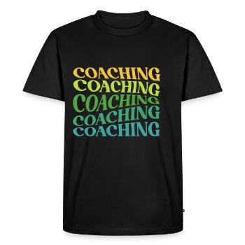 Coaching Coach Mentor Trainer Mindset Influencer - Men's Premium Organic T-Shirt - black - Front - Nico (187cm)