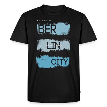 Berlin City Fashion Souvenir & Idée cadeau - T-shirt Premium bio Homme - noir - Devant - Nico (187cm)