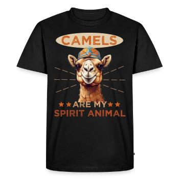 Camels Are My Spirit Animal - Men's Premium Organic T-Shirt - black - Front - Nico (187cm)