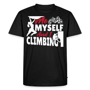 Escalade de bloc Escalade de rocher Escalade - T-shirt Premium bio Homme - noir - Devant - Nico (187cm)