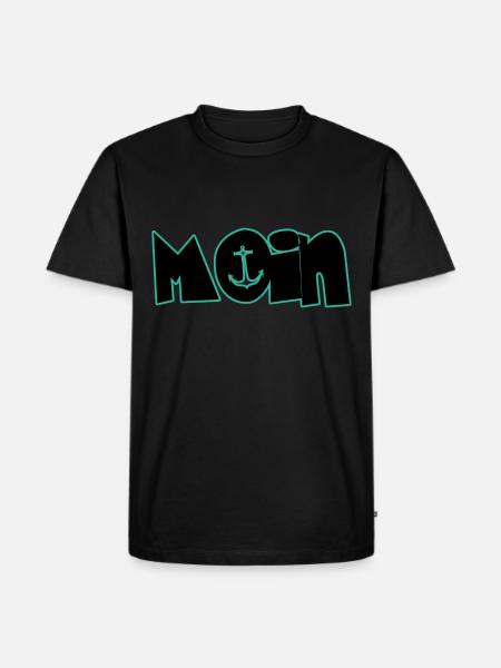 Moin - Männer Premium Bio T-Shirt - Schwarz