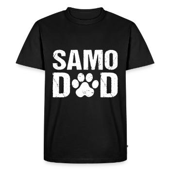 Samo Dad Samoyed Dogs - Men's Premium Organic T-Shirt - black - Front - Nico (187cm)