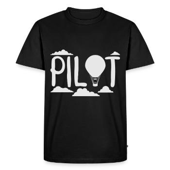 Balloon ride Balloonist hot air balloon flying - Men's Premium Organic T-Shirt - black - Front - Nico (187cm)