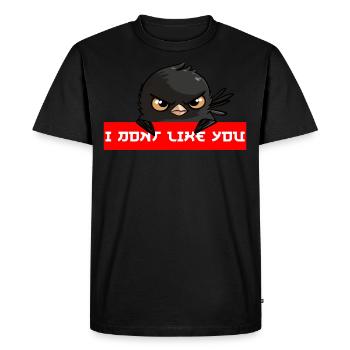 Angry Bird - Je ne t’aime pas - T-shirt Premium bio Homme - noir - Devant - Nico (187cm)