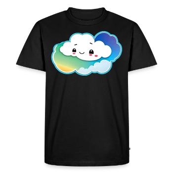 Nuage mignon - T-shirt Premium bio Homme - noir - Devant - Nico (187cm)