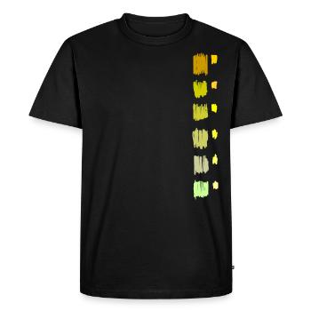 Colors Scale - Stripe Design - Men's Premium Organic T-Shirt - black - Front - Nico (187cm)