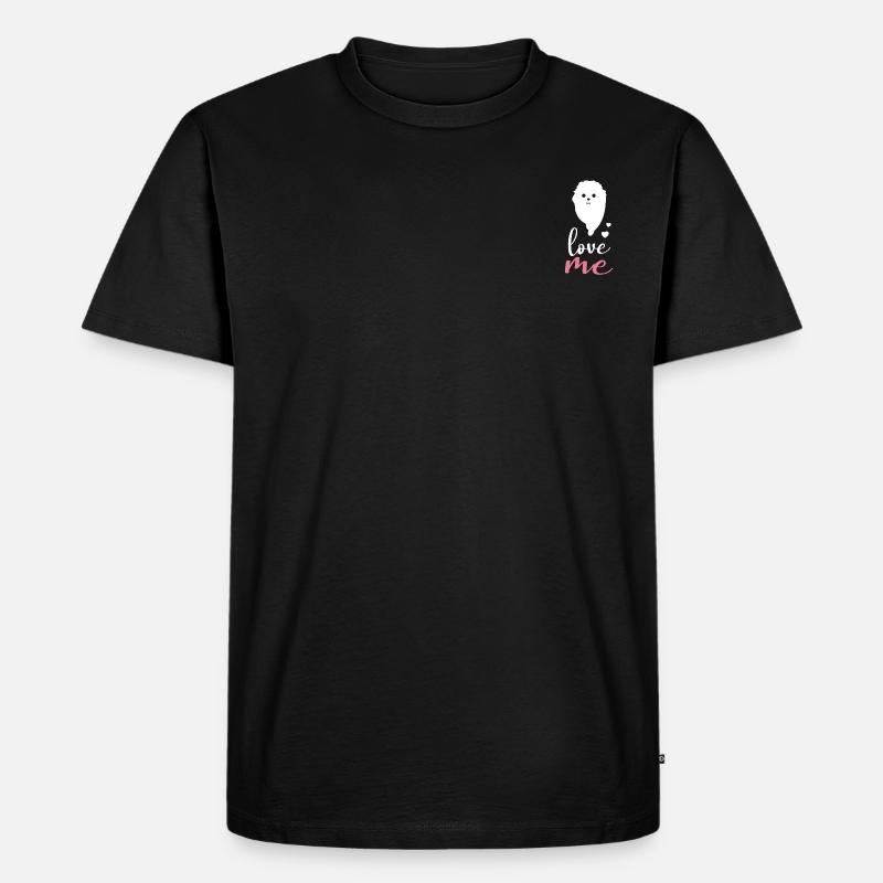 Zwergspitz - Männer Premium Bio T-Shirt - Schwarz