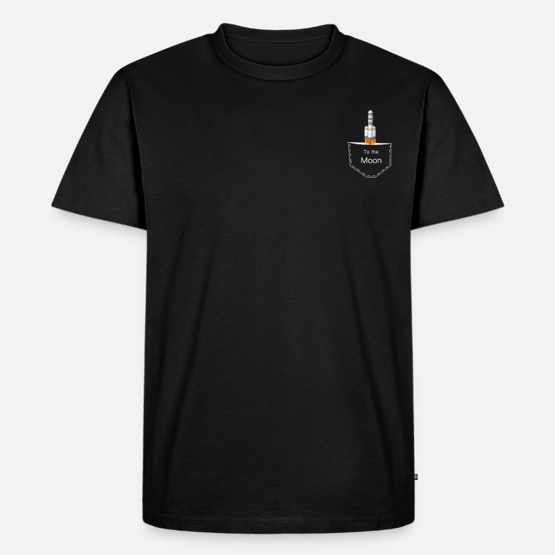 To the Moon - Männer Premium Bio T-Shirt - Schwarz
