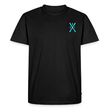 ski skiing skiing blue - Men's Premium Organic T-Shirt - black - Front - Nico (187cm)